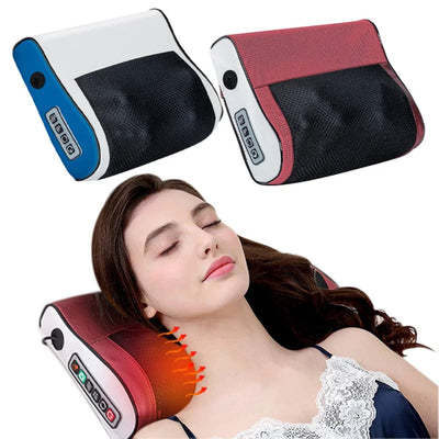 Fixowell Back Heated Massage Pillow - Neck & Shoulder Relief
