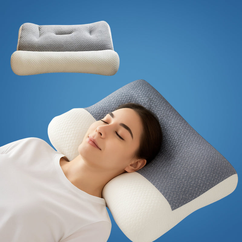 SpineEase | Orthopedic Neck Pillow – Pain Relief – Breathable Memory Foam – For Side Sleepers & All Sleep Positions